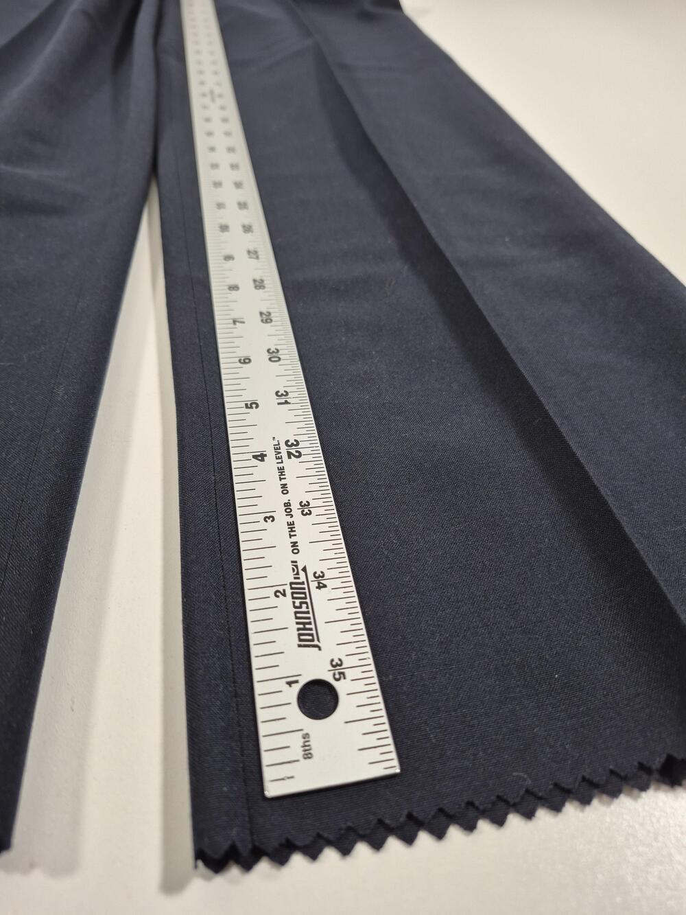 VTG Racquet Club Dress Pants Mens 30x36 Blue Wool Poly Flat Front Unhemmed NWT - Picture 9 of 11